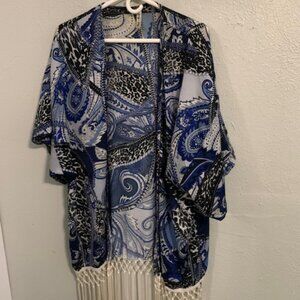 Blue and White Kimono